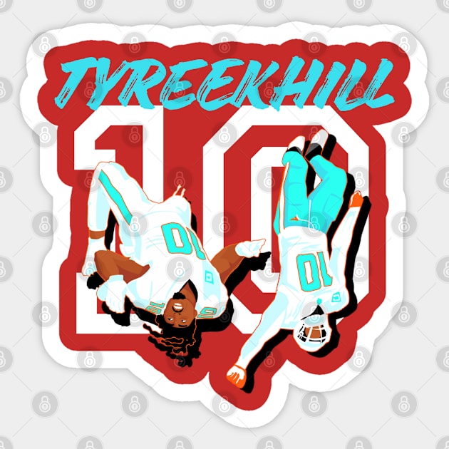 Tyreek Hill 10 - miami dolphins Sticker by Qrstore